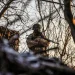 Militar Ucraniano Na Fronteira Com A Russia Na Regiao De Sumy