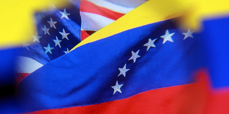 Bandeira Americana E Venezuelana01
